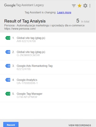 Persooa Tag Assistant