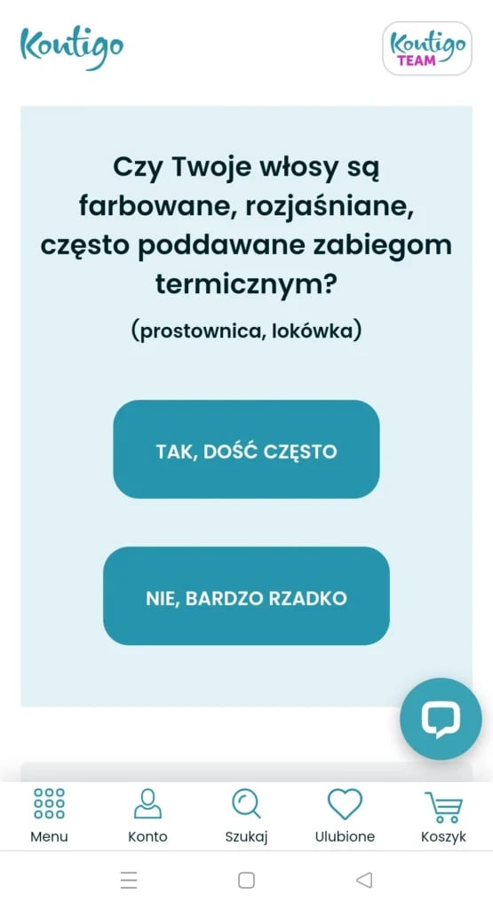 Quiz w sklepie - przykład