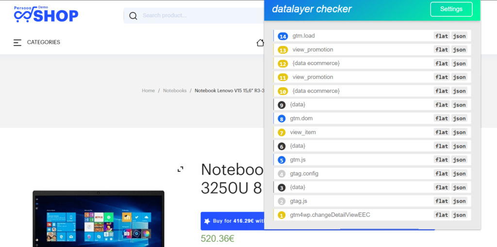 datalayer checker