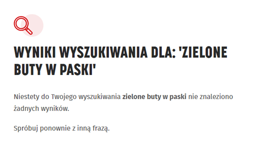 Pusty wynik wyszukiwania