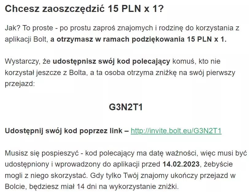 polecenia konsumenckie bolt przykład