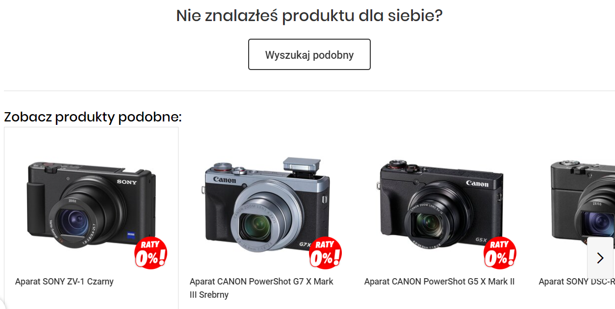 up-selling cross-selling rekomendacje w przypadku niedostępności produktów