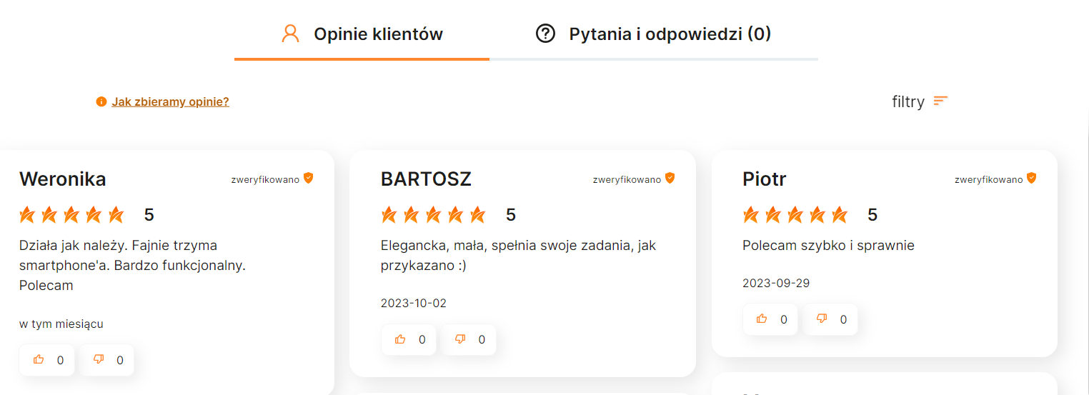 opinie klientów przykłąd